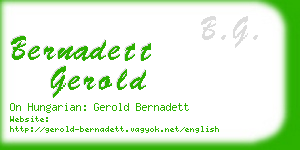 bernadett gerold business card